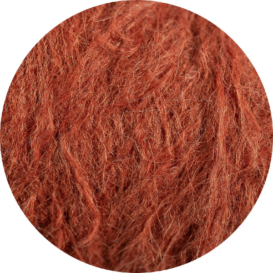 Hand Crochet Bluson With Pompom Sleeves (Alpaca) - Navy