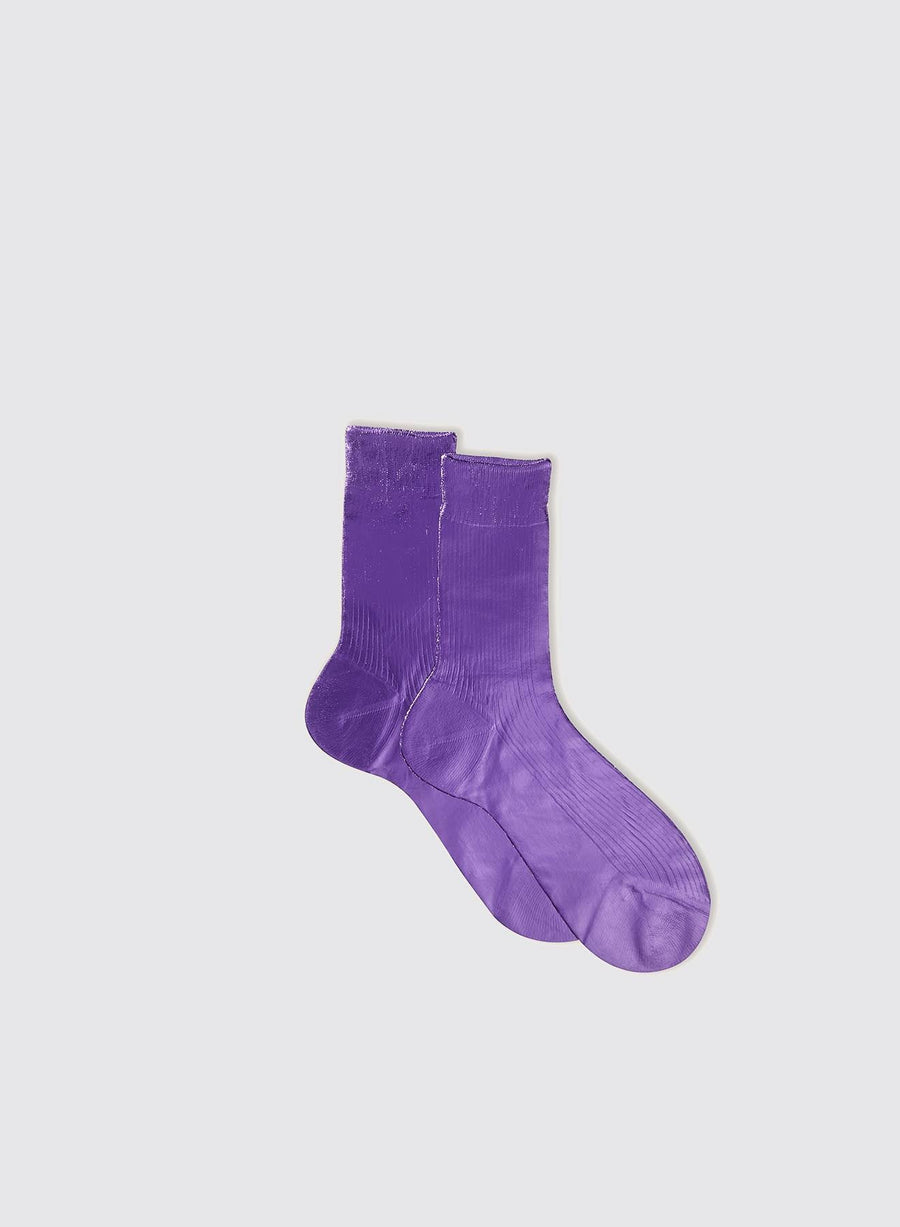 Ribbed Laminated socks (Silk)