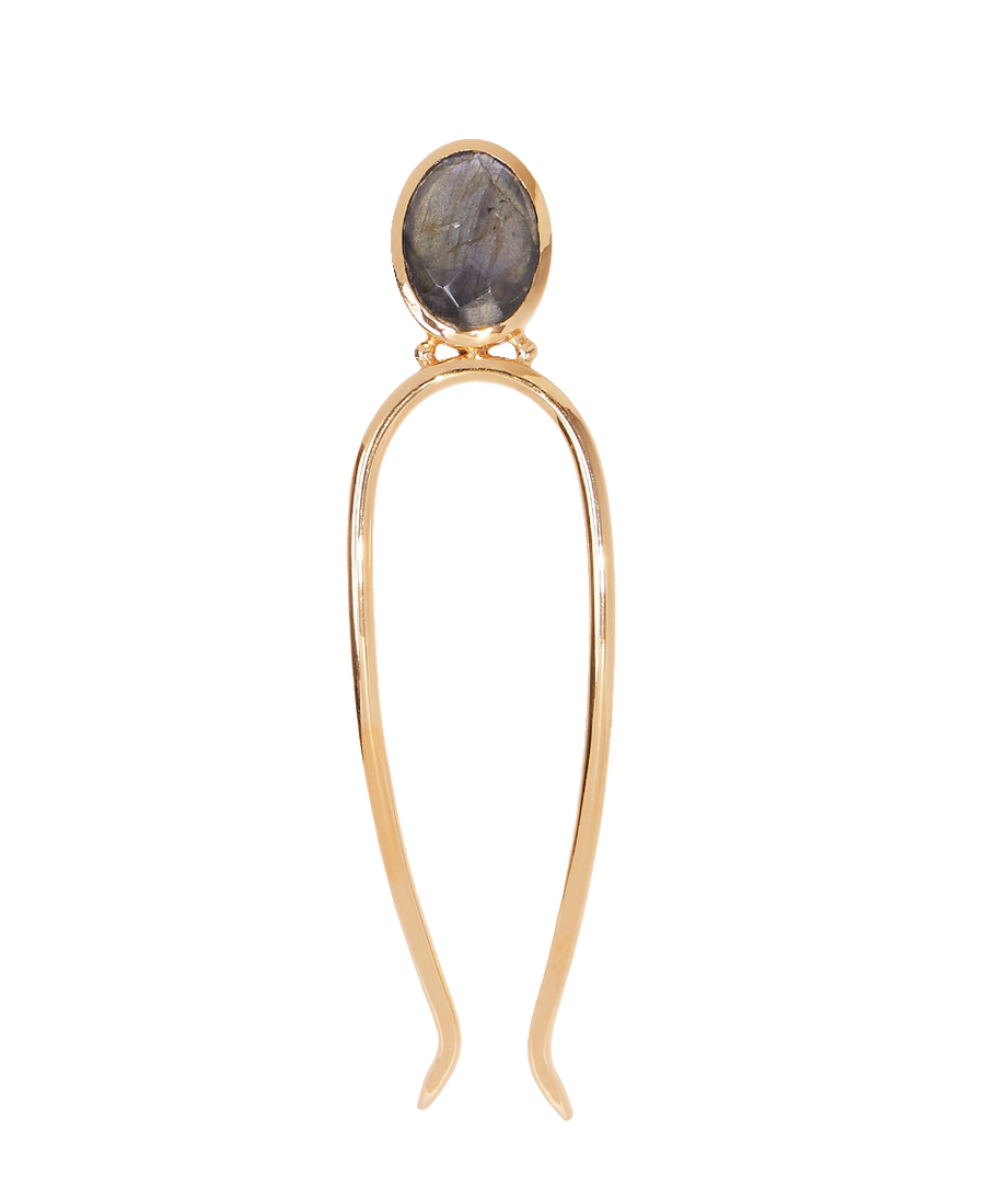 Sharing Hairpin - Labradorite Blue Fire