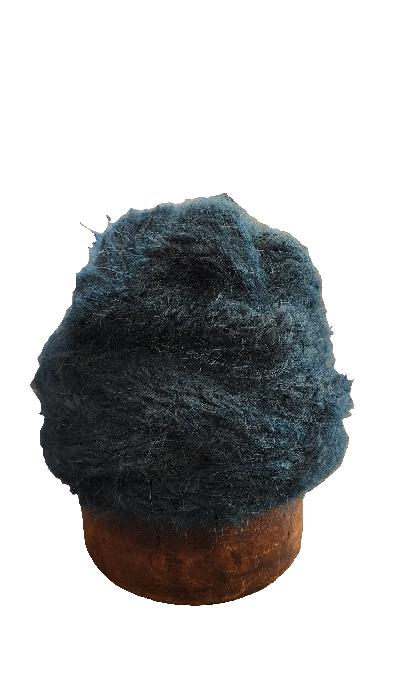 Hand Knit Cable Beanie Style Hat - (Alpaca) Ocean