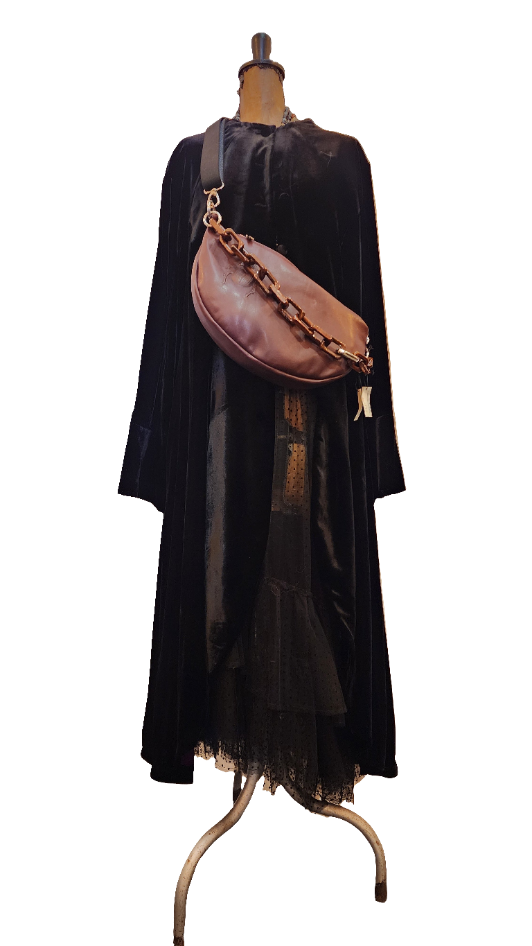 Maxi Riding Coat -(Silk) - Black