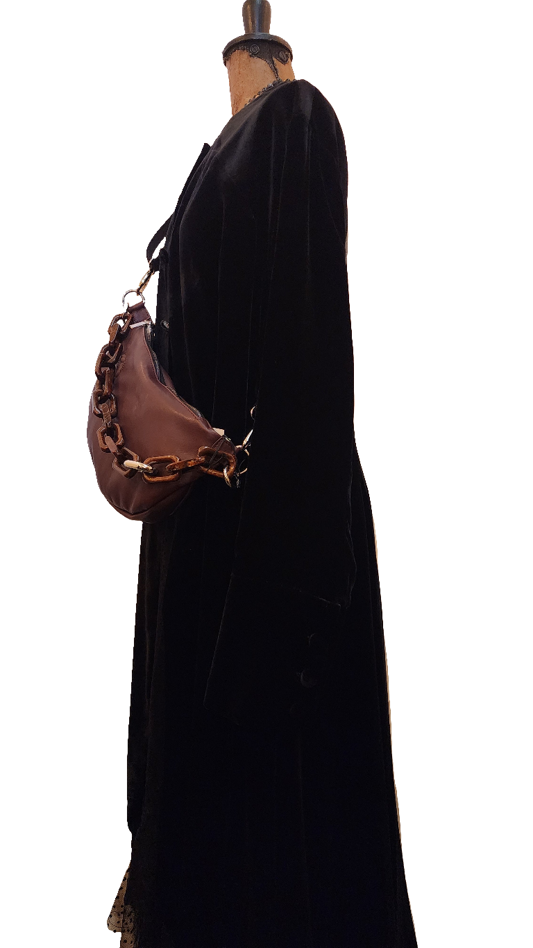 Maxi Riding Coat -(Silk) - Black