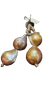 Mela Double Baroque Pearls Earrings - Golden