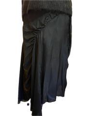Hourglass Godet Skirt (Silk) Black