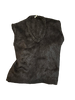 knitted V neck Vest (Alpaca) - Black