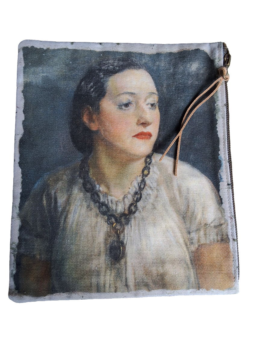 Canvas Painting Clutch Bag