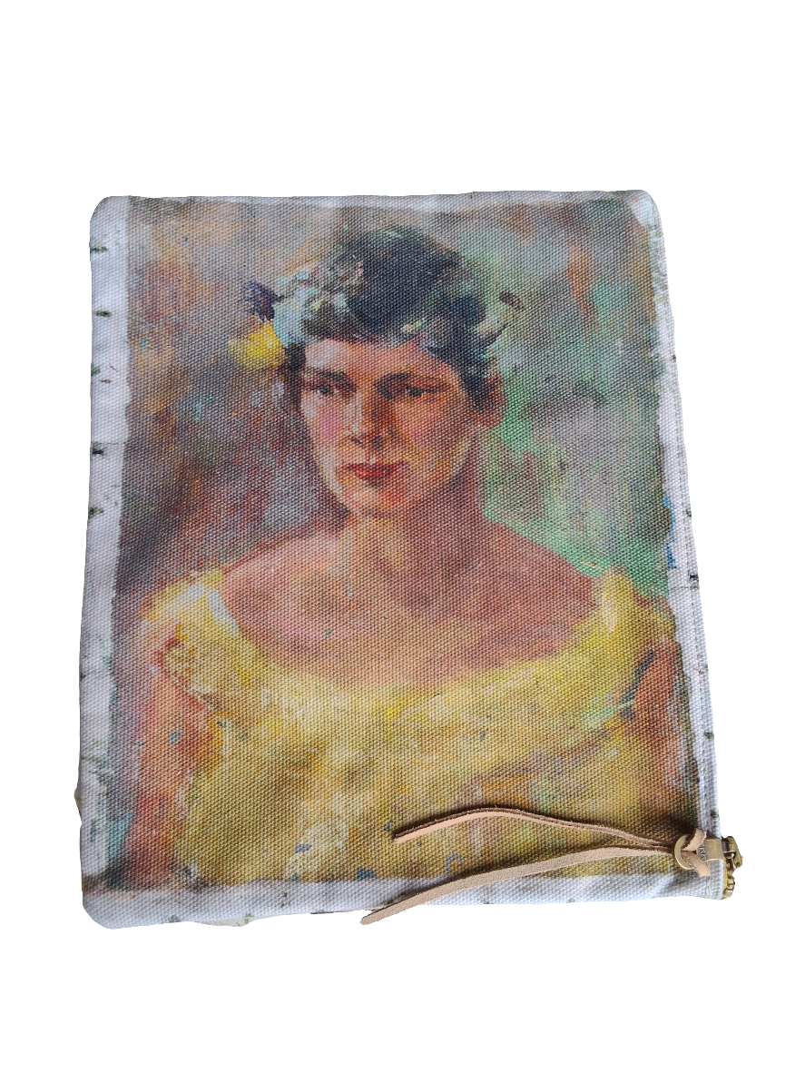 Canvas Painting Clutch Bag