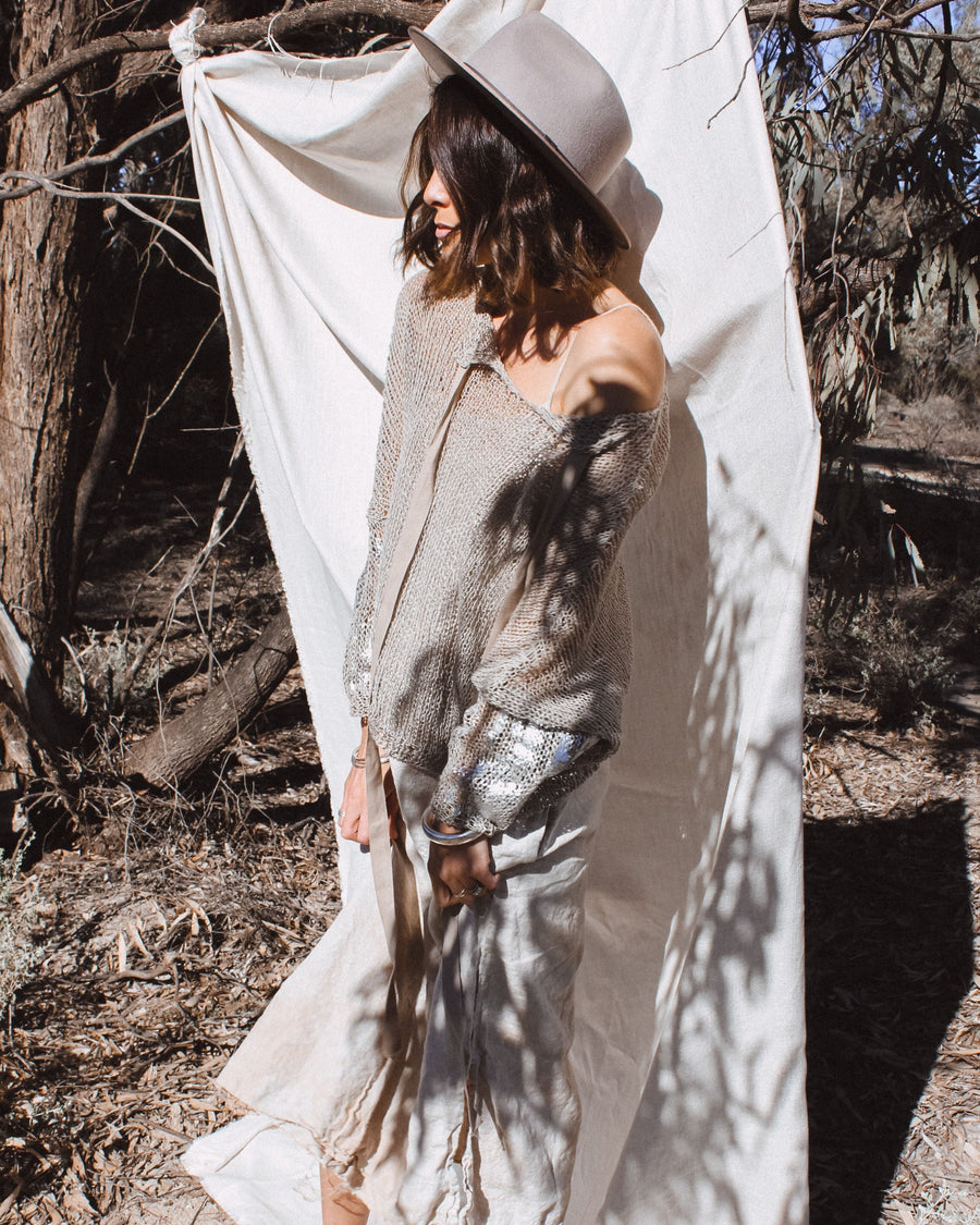 Slip Dress Linen -Burgundy