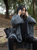 Luxe Light Weight kimono Cardi (Alpaca) - Charcoal Grey