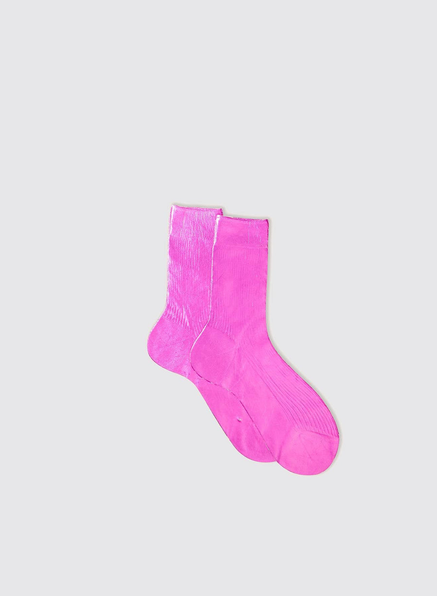 Ribbed Laminated socks (Silk)