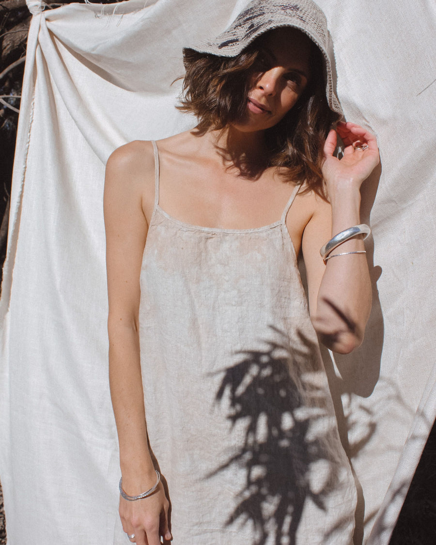 Slip Dress Linen -Burgundy