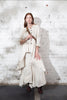 Hourglass Godet Skirt (Linen) Herringbone Weave - Ecru