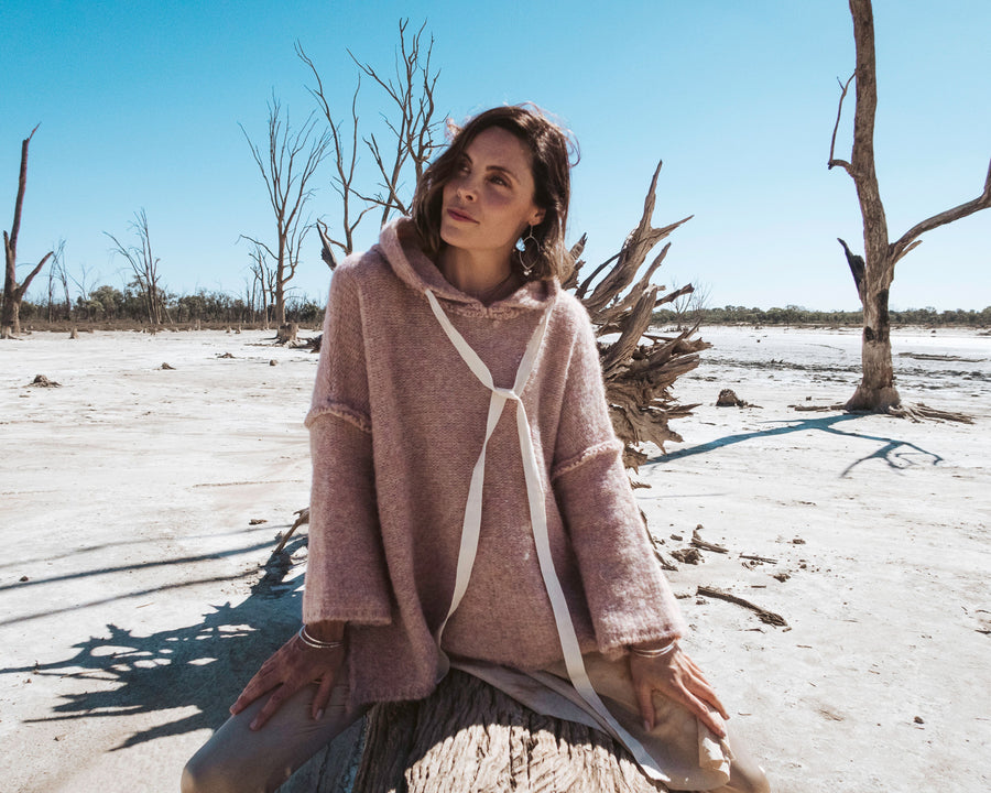 Sloppy Joe Hoodie (Alpaca) Candy Pink