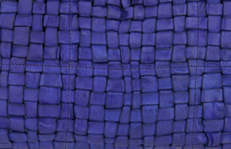 Edera Marissa shoulder bag in woven (Leather) Iris