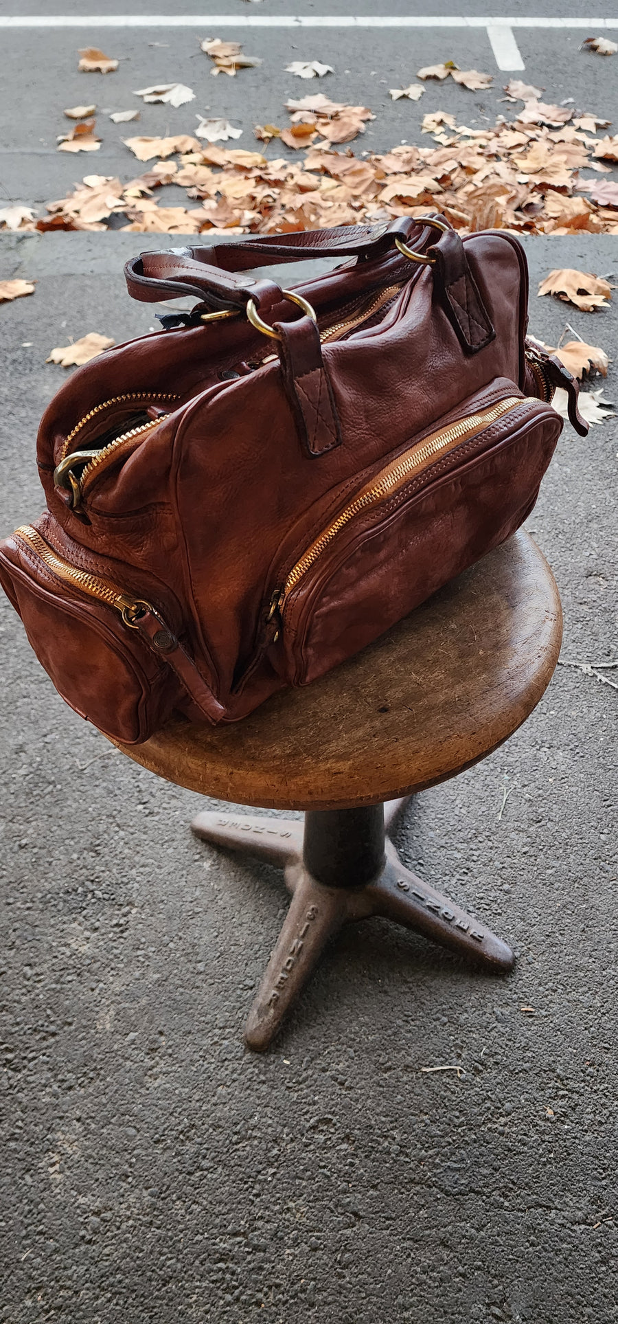 Bauletto bowling bag (Leather) Military
