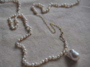 Ivory Pearls With Chain,  Pearl charms
