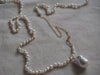 Ivory Pearls With Chain,  Pearl charms