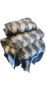 Mantas Ezcaray Scarf (Mohair) - Pata De Gallo - Blue and Ice