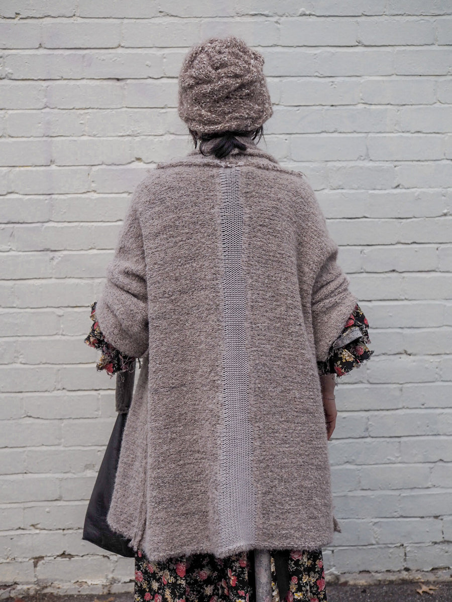 Amano Alpaca Kimono Style Coatigan - Natural