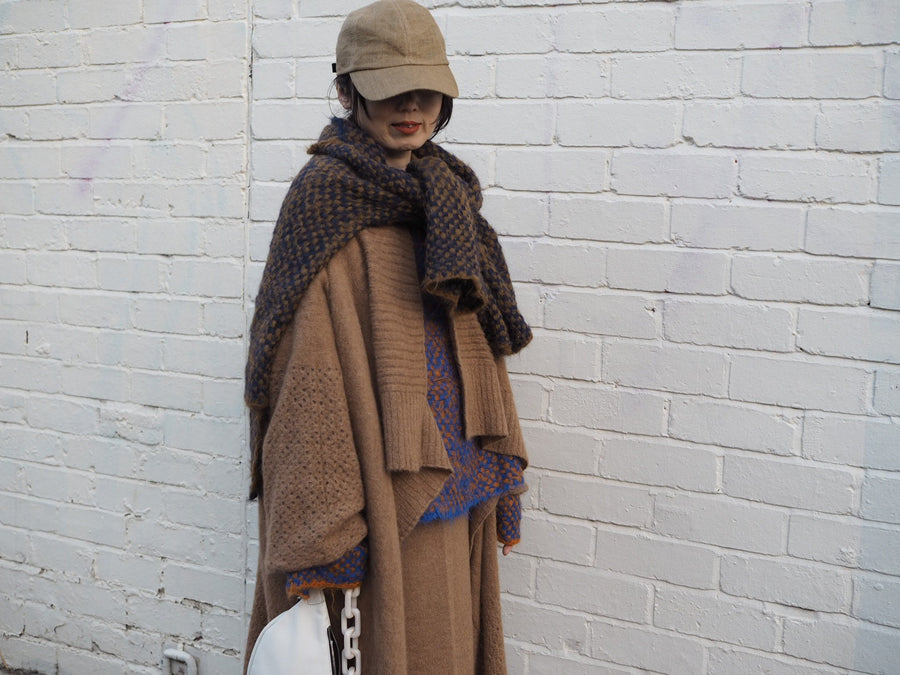 Luxe Light Weight kimono Cardi (Alpaca) - Camel