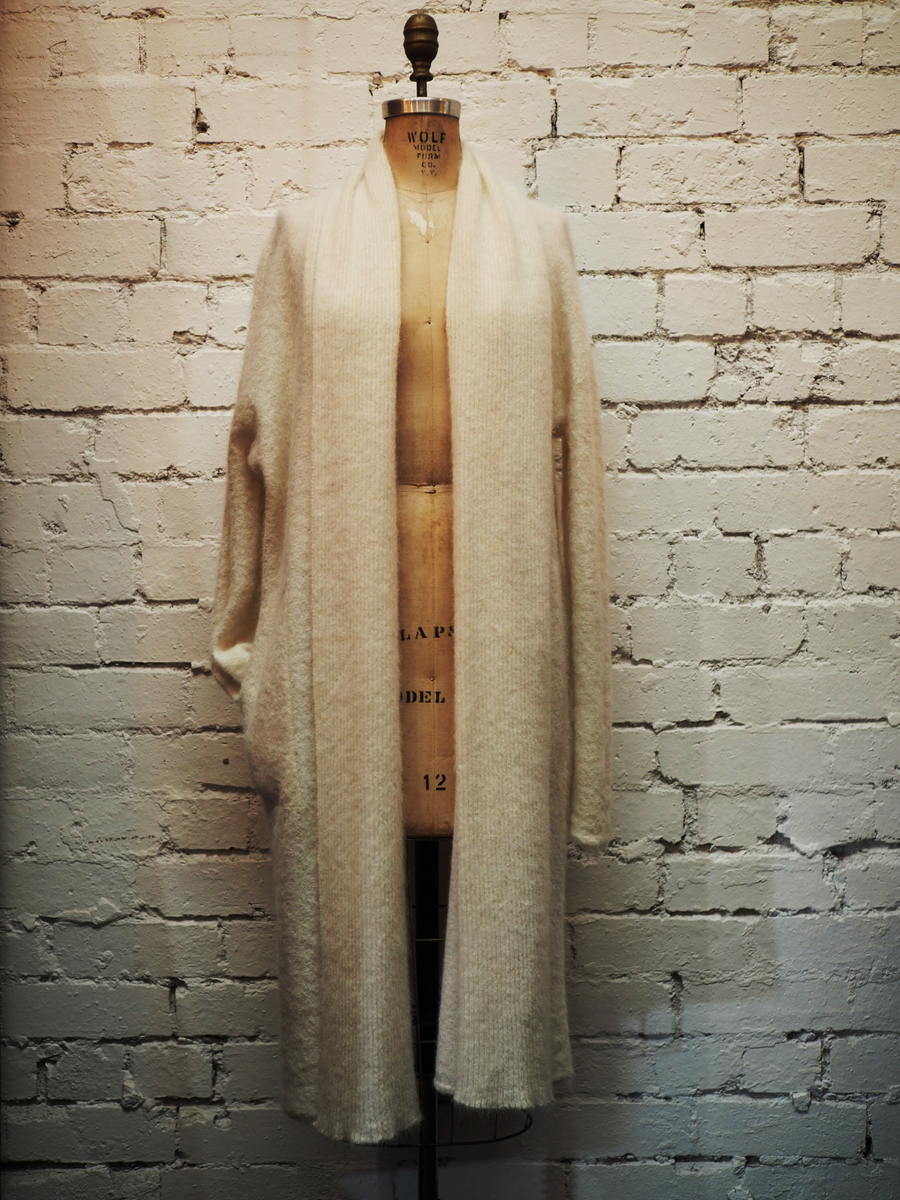 Shawl Collar Luxe Cardi (Alpaca) - Snow