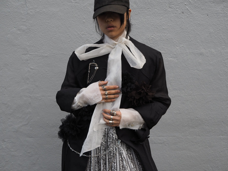 Maxi Riding Coat (Silk Linen) - Black