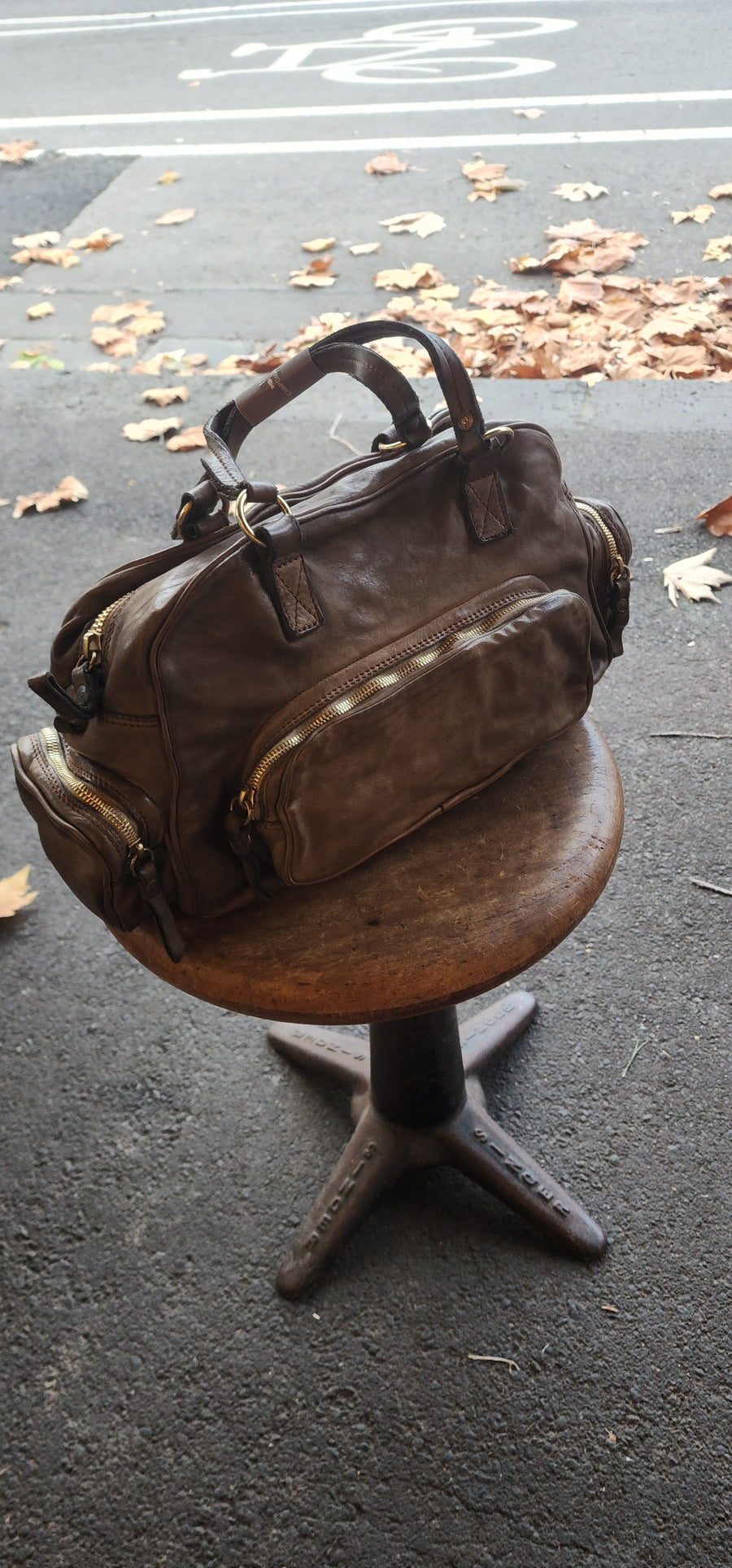Bauletto bowling bag (Leather) Military