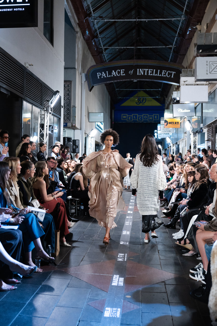 Maxi Dress With Ribbon Ties (Silk Lame) - Metallic