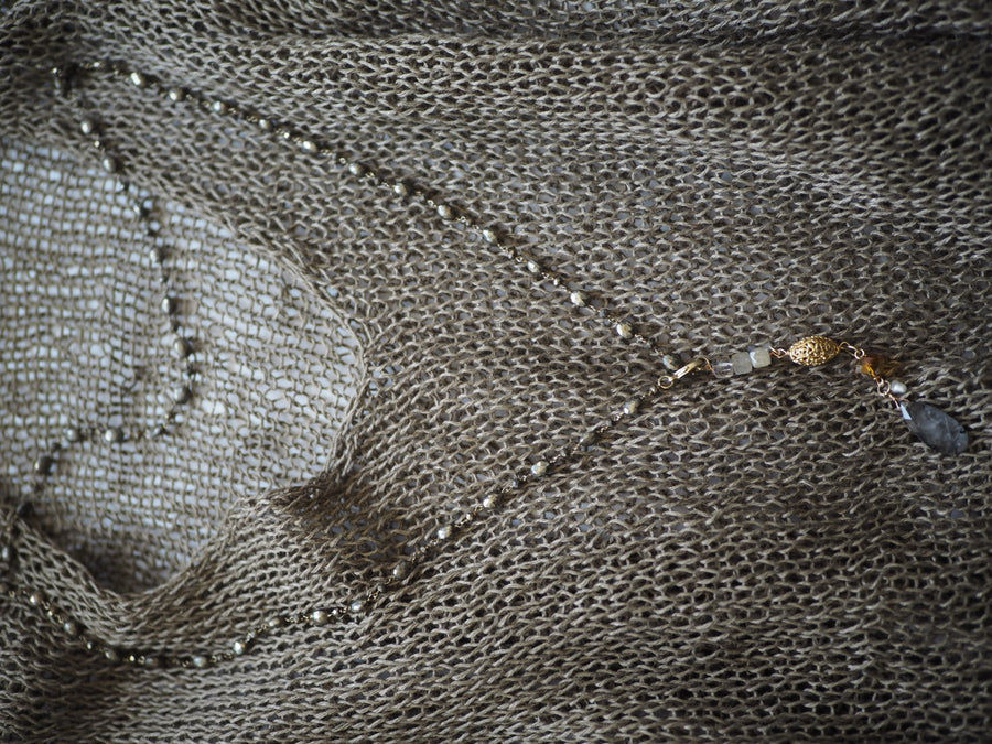 Mala Necklace - Pyrite