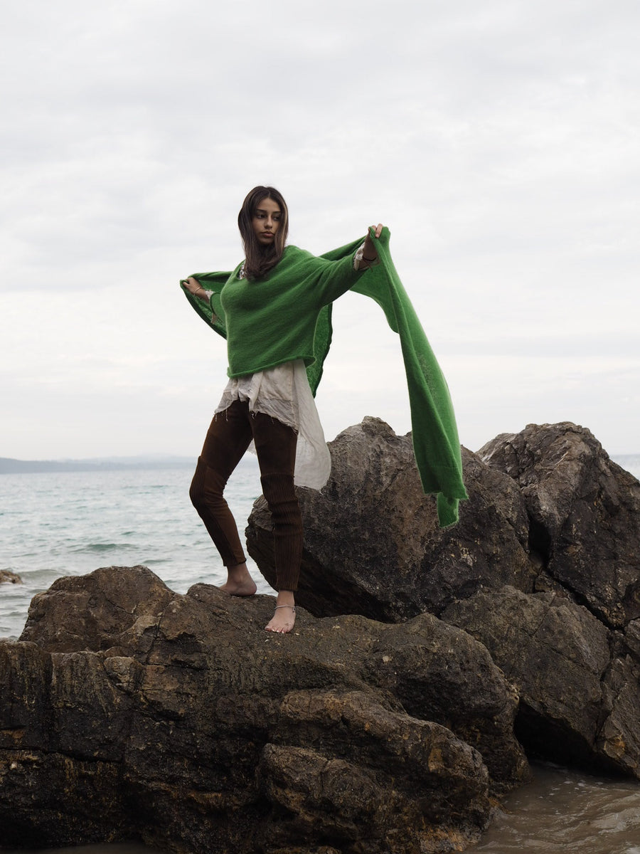Luxe Light Weight Wrap (Alpaca) Green