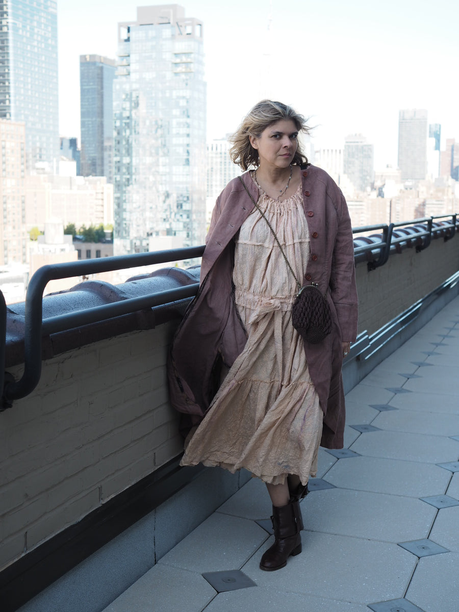 Maxi Riding Coat (Linen) - Hand dyed
