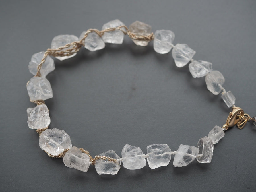 Raw Clear Quartz Wrapped Necklace