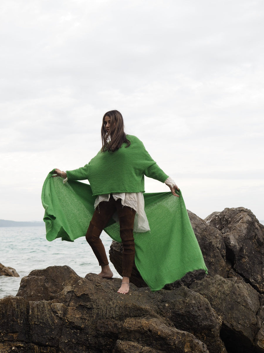 Luxe Light Weight Wrap (Alpaca) Green