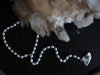 Matt Lariat Necklace - silver Baroque Pearls