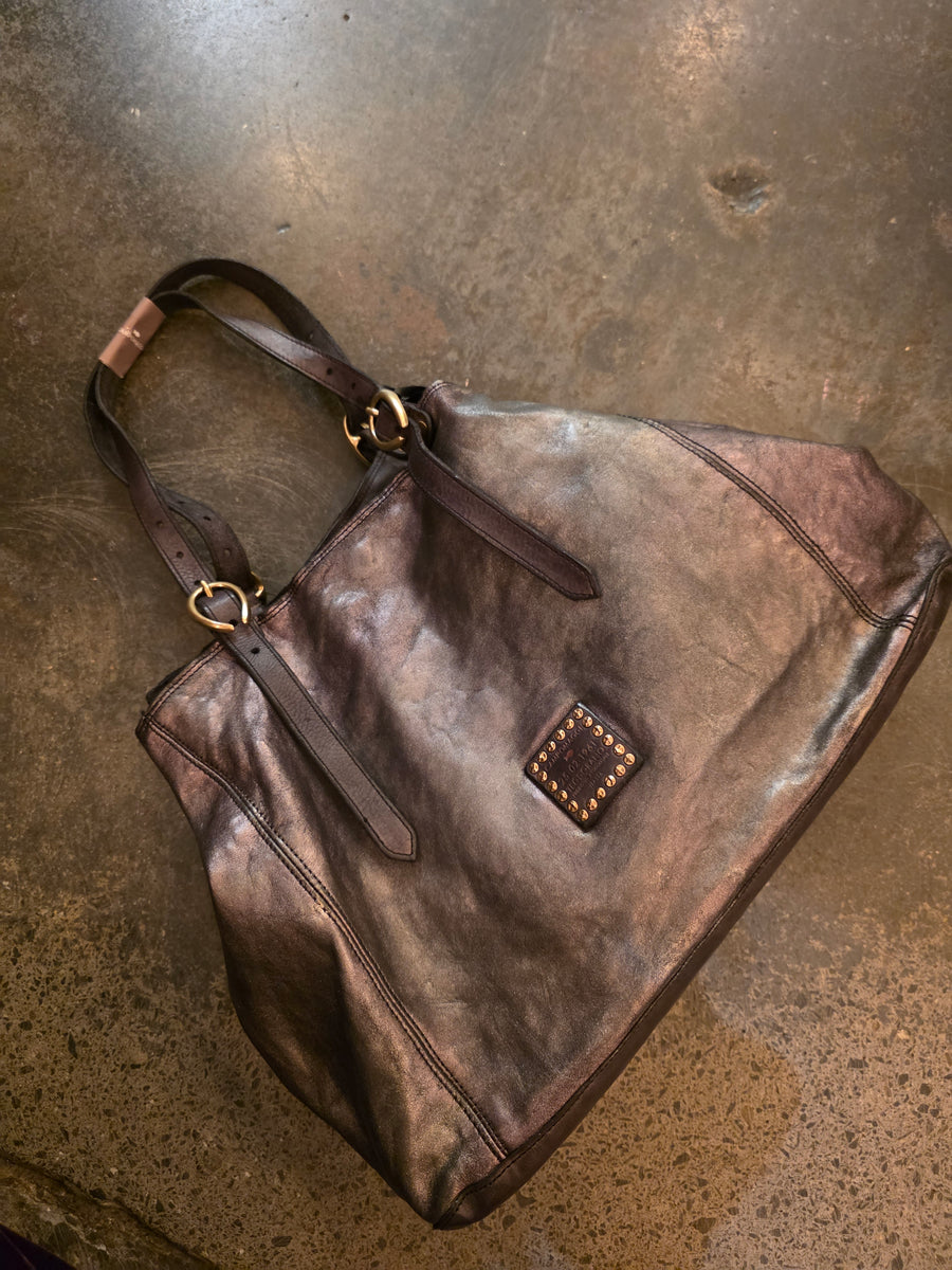 Campomaggi Lidia laminato shoulder bag - Leather