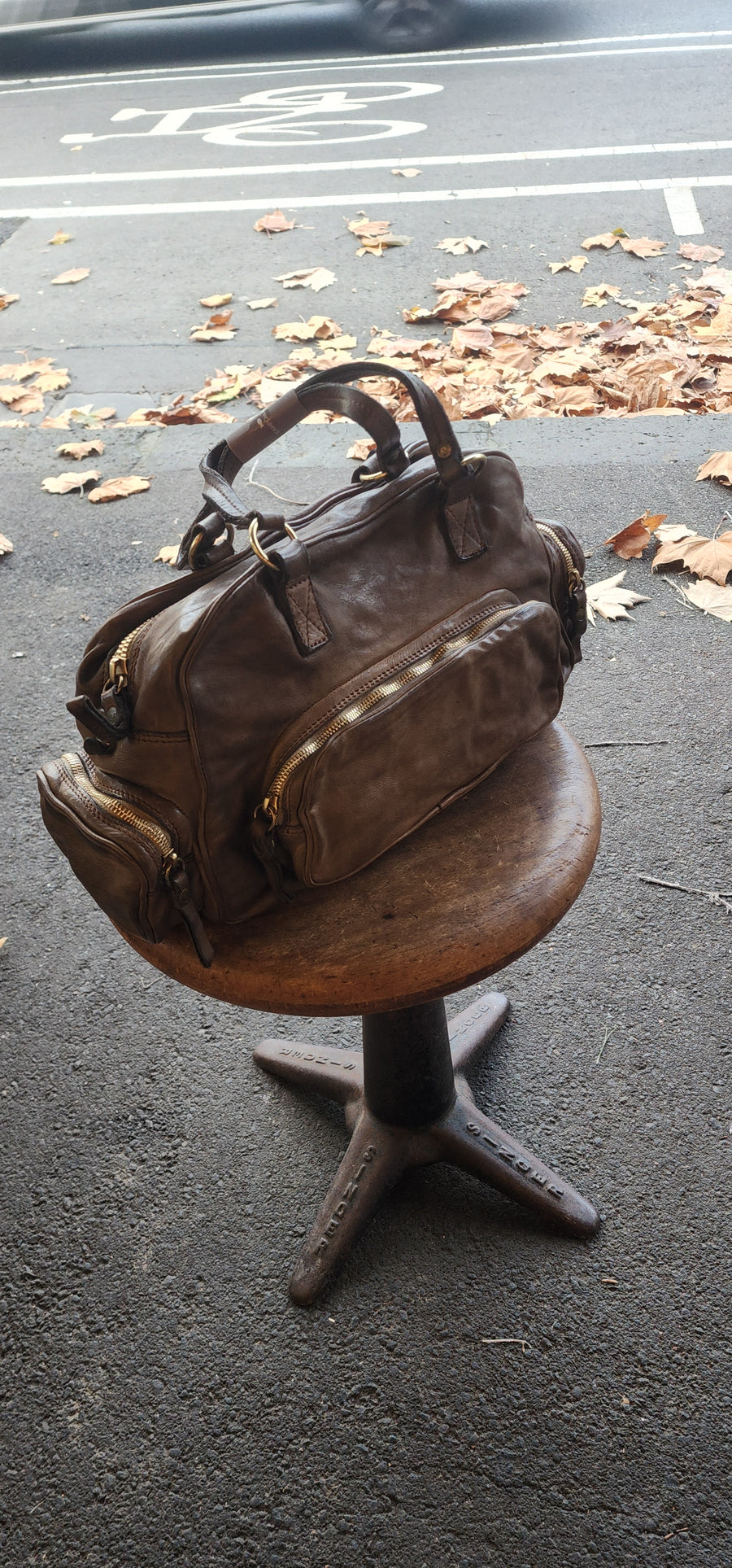 Bauletto bowling bag (Leather) Military