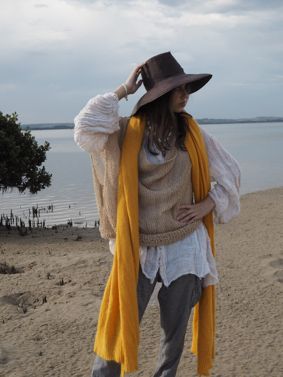 Luxe Light Weight Wrap (Alpaca) Buttercup