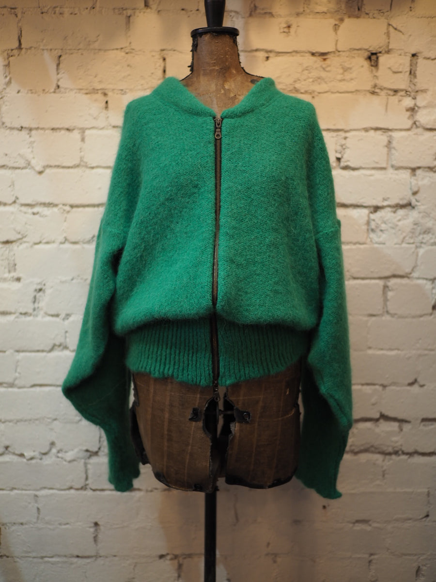 Luxe Zip Up Bomber Cardi ( Alpaca)