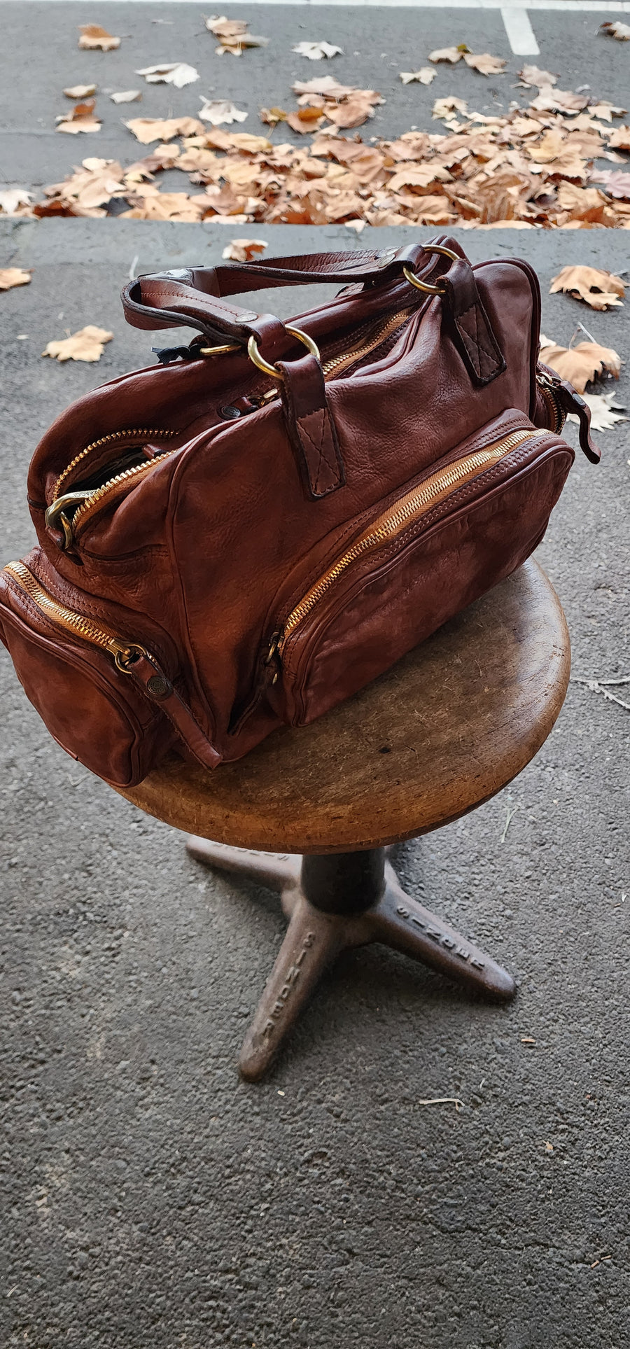 Bauletto bowling bag (Leather) Military
