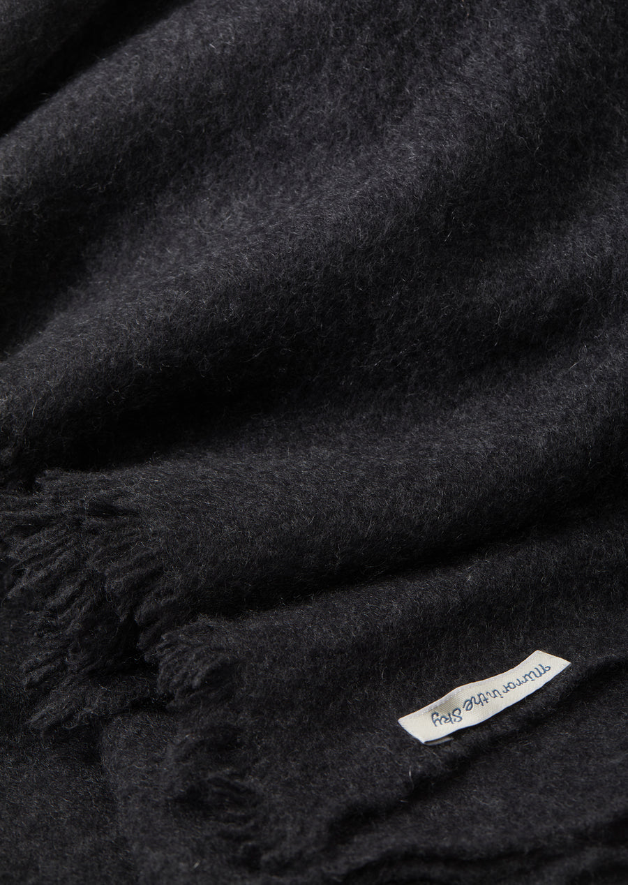 Soft Felted Cashmere Blanket ( Baby Cashmere ) Charcoal