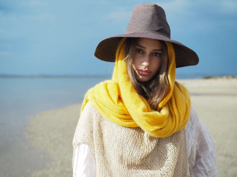 Luxe Light Weight Wrap (Alpaca) Buttercup