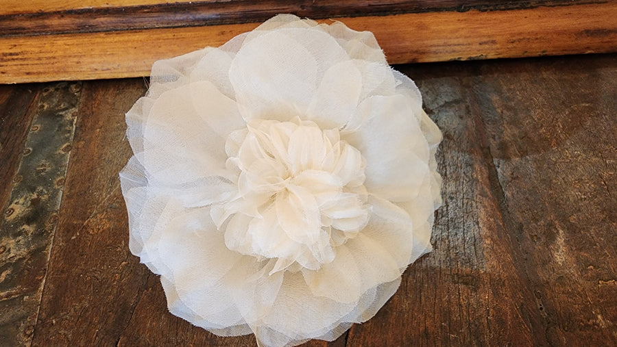 New York Hand crafted flower brooch - Silk