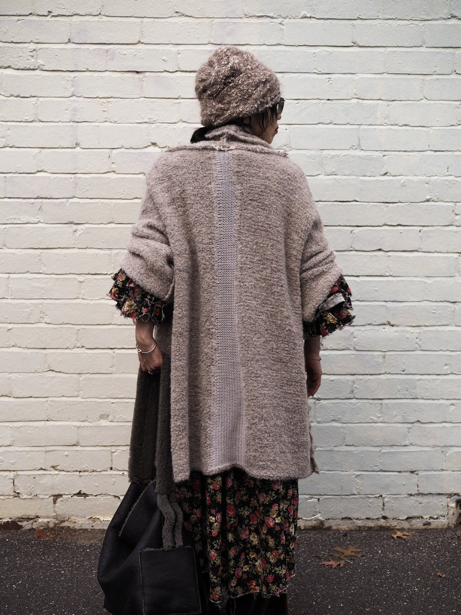 Amano Alpaca Kimono Style Coatigan - Natural