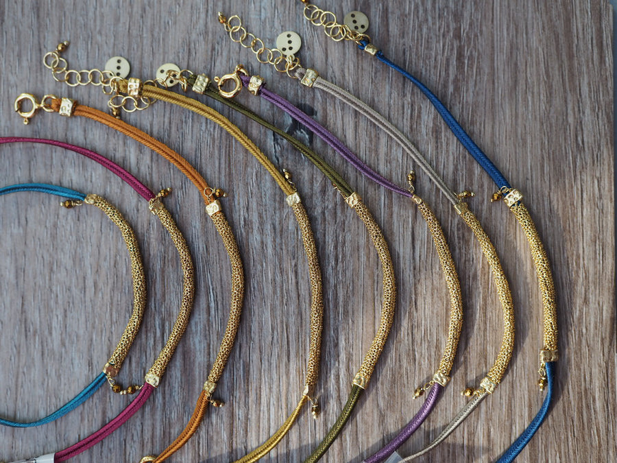 Little Muamara Hand Loom Bracelet (Sterling Silver Gold Plated)