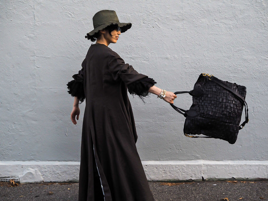 Maxi Riding Coat (Linen) - Truffle