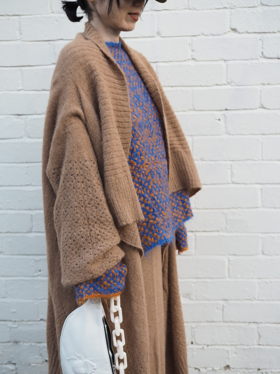 Hand Loom 2 Tone Sweater (Alpaca) Pink - Saffron