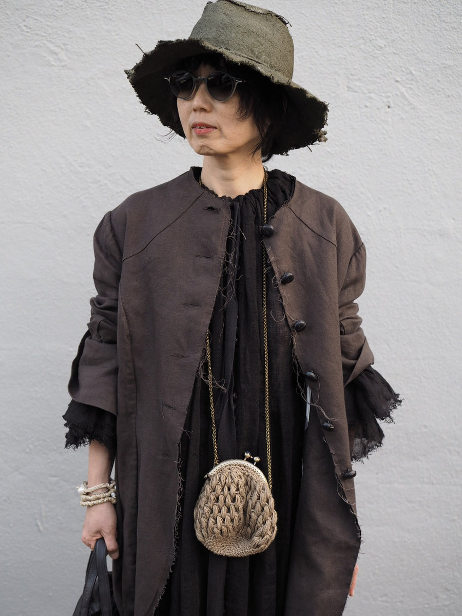 Maxi Riding Coat (Linen) - Truffle