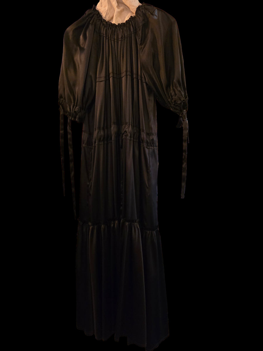 Volant Dress (Silk Satin)