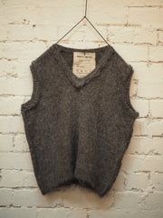 Luxe V Neck Vest (Alpaca) - Charcoal