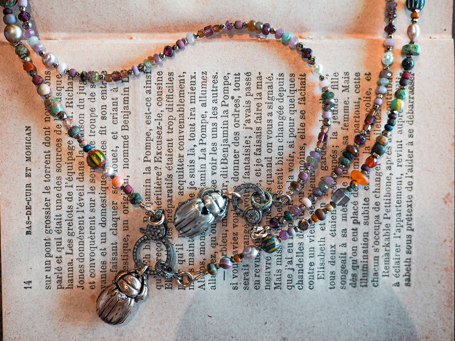 Ziggi Multi bead short necklace